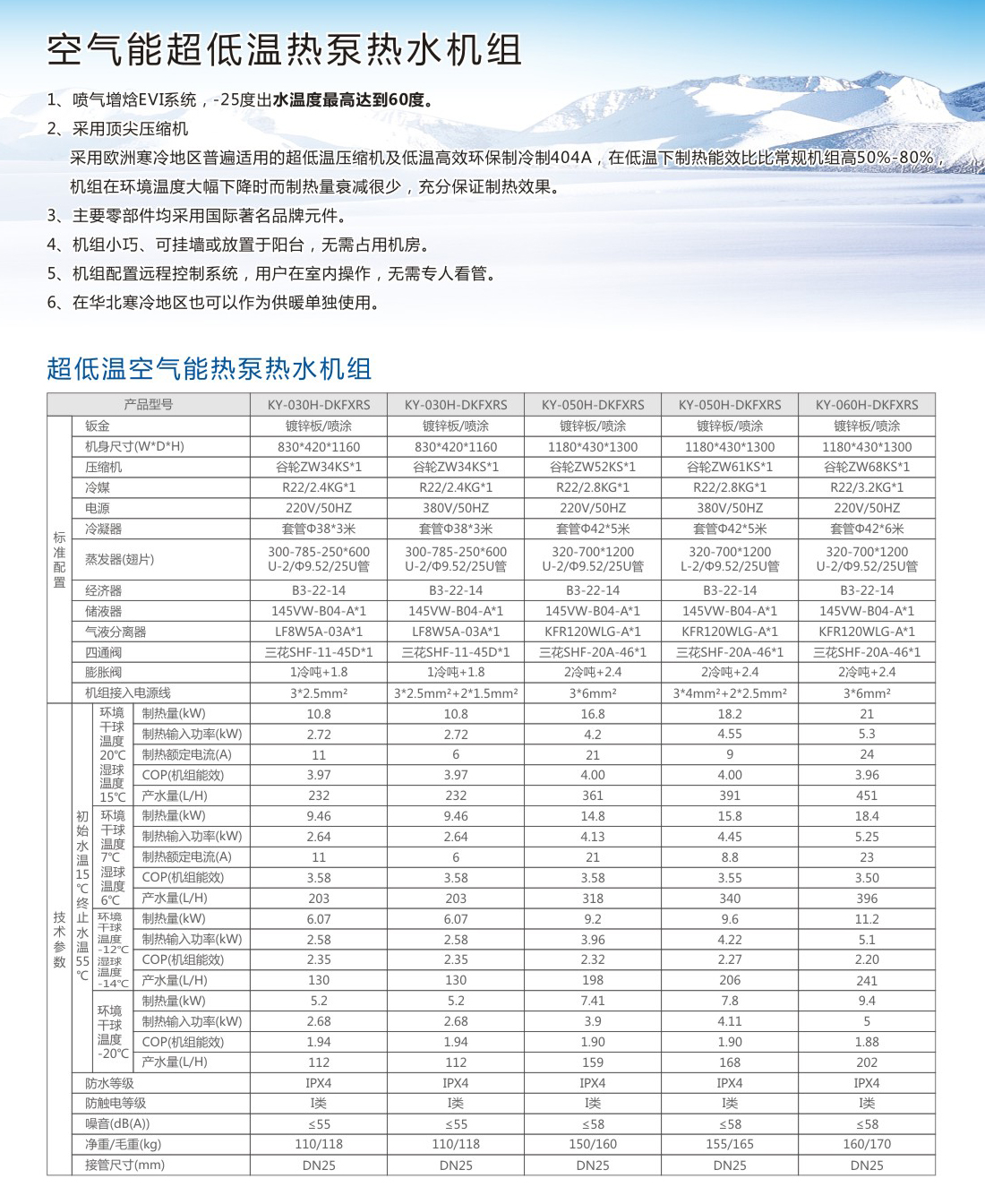 空气能超低温热泵热水机组